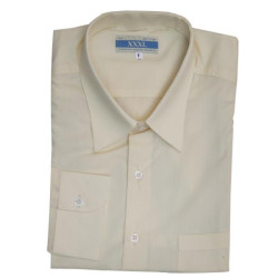 Πουκάμισο μονόχρωμο μακρυμάνικο - ΚΙΤΡΙΝΟ