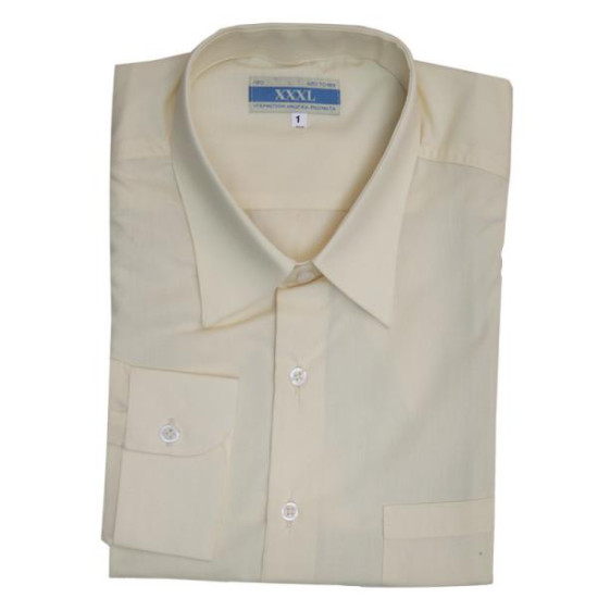 Πουκάμισο μονόχρωμο μακρυμάνικο - ΚΙΤΡΙΝΟ