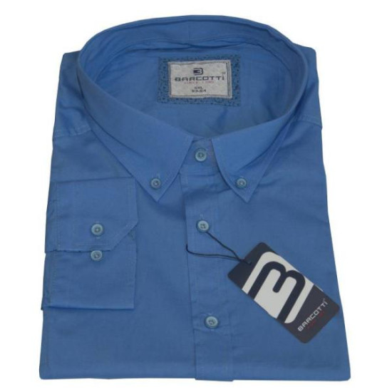 King size ελαστικό μονόχρωμο μακρυμάνικο πουκάμισο - Jordy Blue