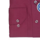 Πουκάμισο Fil-a-Fil μονόχρωμο γαλλικής ραφής & ελληνικής κατασκευής της Leo Collection - Cranberry
