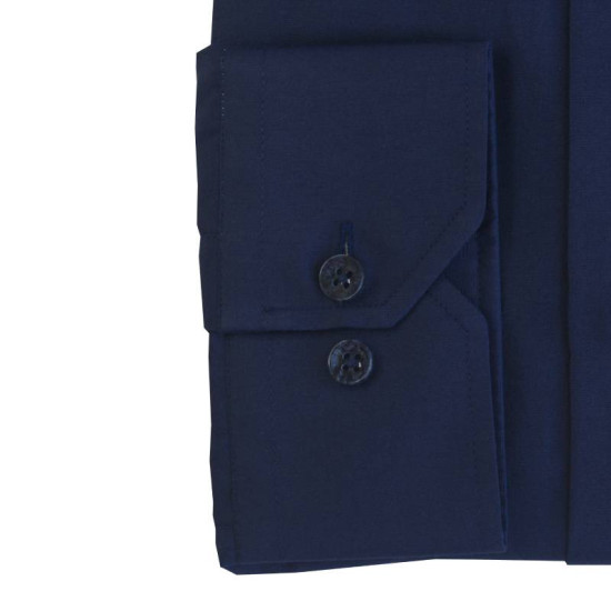 Πουκάμισο μονόχρωμο με rex γιακά και μακρύ μανίκι - Mariner