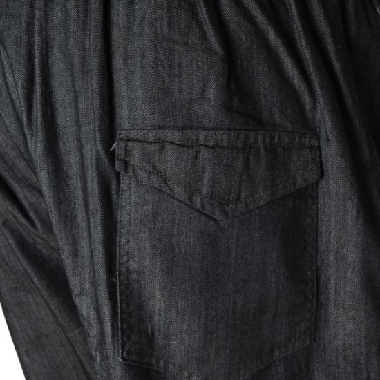 Παντελόνα Jean cargo σταθερή υπερμέγεθος - BLUEBLACK