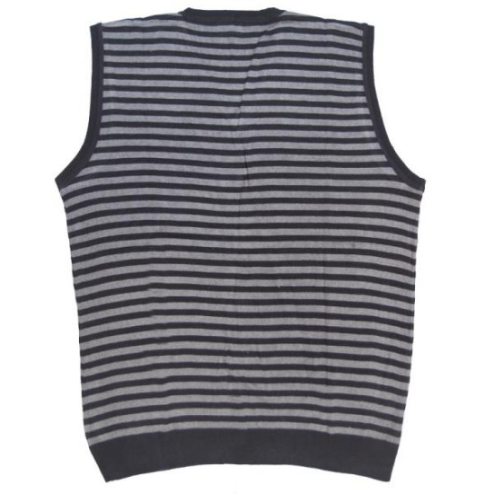 Καζάκα ριγέ μάλλινη με βε - ΜΑΥΡΟ/ΓΚΡΙ