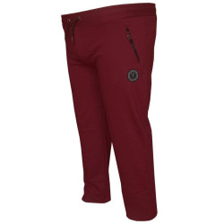 Παντελόνι φόρμας χειμερινό μεσαίου καβάλου με patch και φερμουάρ στην τσέπη - Bordeaux Παντελόνι φόρμας χειμερινό μεσαίου καβάλου με patch και φερμουάρ στην τσέπη - Bordeaux