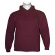 Hoodie φούτερ μονόχρωμο με patch στο στήθος - Maroon