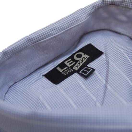 Πουκάμισο με μακρύ μανίκι ριγέ/πτι-καρό - ΓΚΡΙ