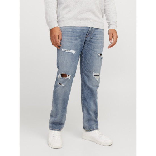 Jean ελαστικο μεσαιου καβαλου με φθορές, plus fit 