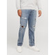 Jean ελαστικο μεσαιου καβαλου με φθορές, plus fit 