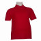 Ελαστικό polo πικέ κοντομάνικο  με ριπ στο μανίκι - ΚΟΚΚΙΝΟ
