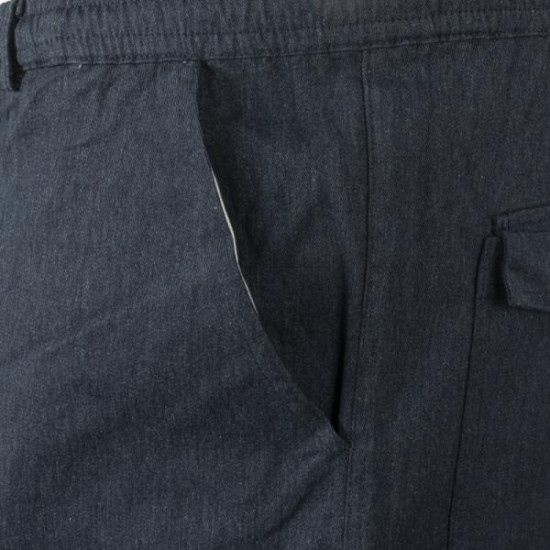 Παντελόνα καπαρτινέ demi season μελανζέ μιλιτέρ ελαστική - ΜΠΛΕ