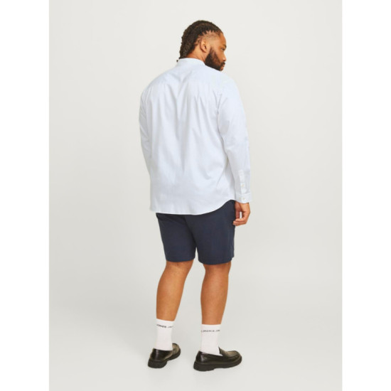 Μονόχρωμο ελαστικό μακρυμάνικο πουκάμισο