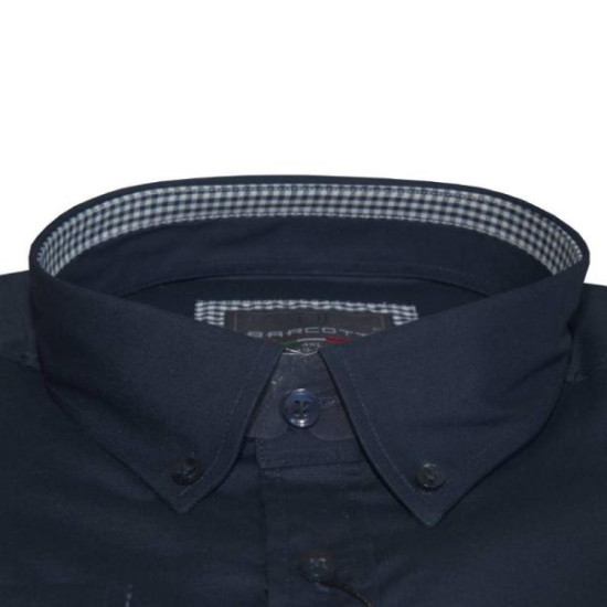 Πουκάμισο ελαστικό μακρυμάνικο μονόχρωμο - Dark Blue