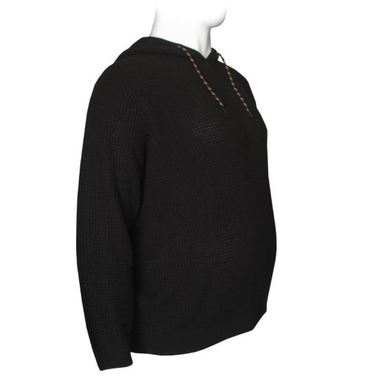 Πλεκτή μπλούζα με κουκούλα 