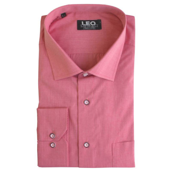 Πουκάμισο Fil-a-Fil μονόχρωμο γαλλικής ραφής & ελληνικής κατασκευής της Leo Collection - Charm