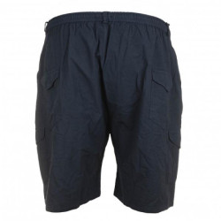 Βαμβακερή βερμούδα τύπου cargo με λάστιχο στη μέση - Dark Blue