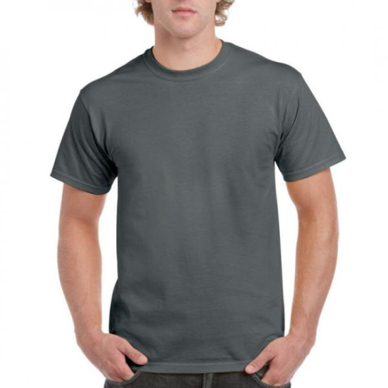 Μονόχρωμο βαμβακερό t-shirt - Charcoal