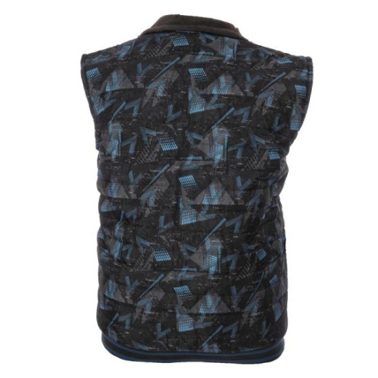 Γιλεκο καπιτονε αντιανεμικο με σταμπα - Anthracite/Blue sax