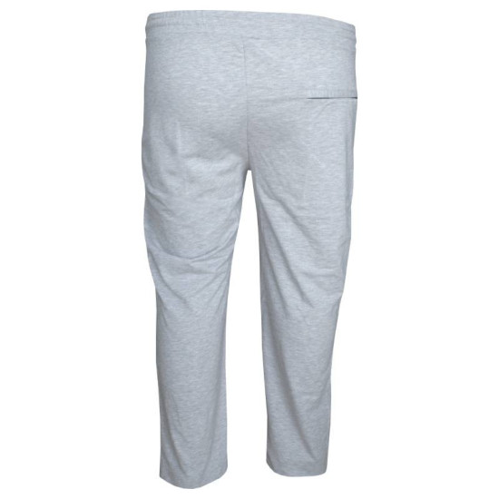 Kαλοκαιρινό παντελόνι φόρμας με κέντημα και φερμουάρ στις τσέπες - Grey Melange