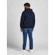 Hoodie φούτερ με μεταξοτυπία Jack & Jones +Fit - Navy Blazer Hoodie φούτερ με μεταξοτυπία Jack & Jones +Fit - Navy Blazer