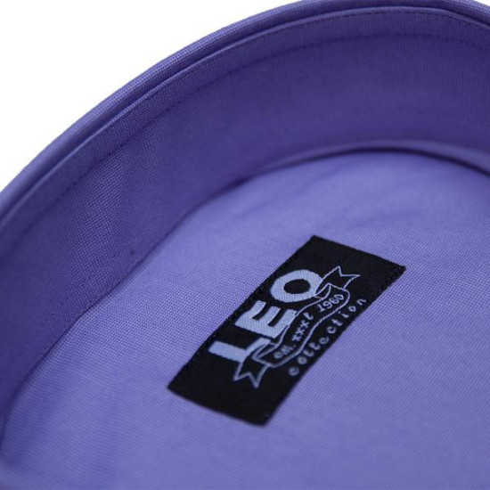 Πουκάμισο Fil-a-Fil μονόχρωμο γαλλικής ραφής & ελληνικής κατασκευής της Leo Collection - Light Violet