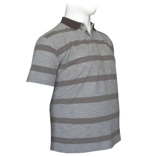 Polo pique melange με τσέπη by Leo Collection - Bison Beige