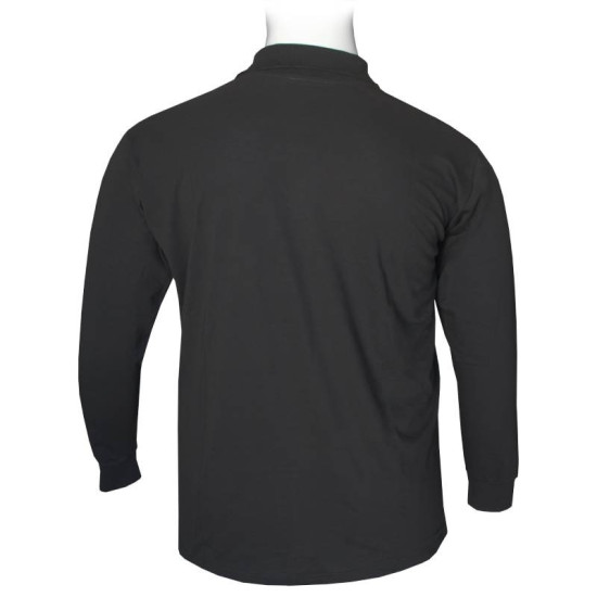 Polo πικέ μονόχρωμη με τσέπη - Anthracite