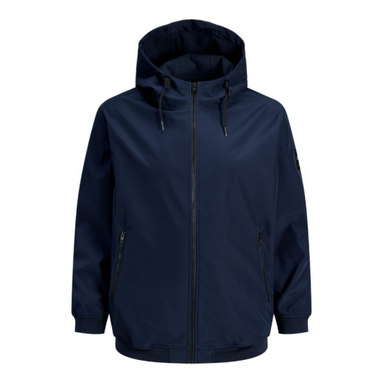 Αδιάβροχο Jacket Basic Softshell Hood,της Jack & Jones - Sky Captain Αδιάβροχο Jacket Basic Softshell Hood,της Jack & Jones - Sky Captain