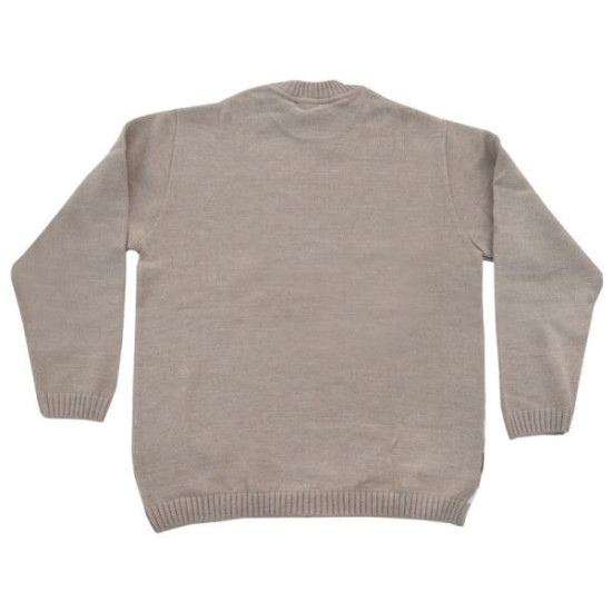 πλεκτή λαιμόκοψη με φαρδιά ρίγα - Μπεζ/Καμηλό/Καφέ