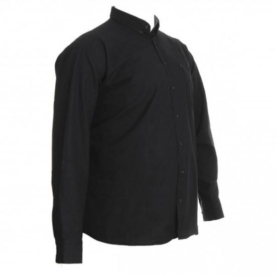 Πουκαμισο μονοχρωμο υπερμεγεθος βαμβακερο με τσεπη - Dark Blue