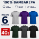 6Pack T-shirt Προσφορά 3+3 - Black,Charcoal,Forest Green,Ash Grey,Sax,Purple