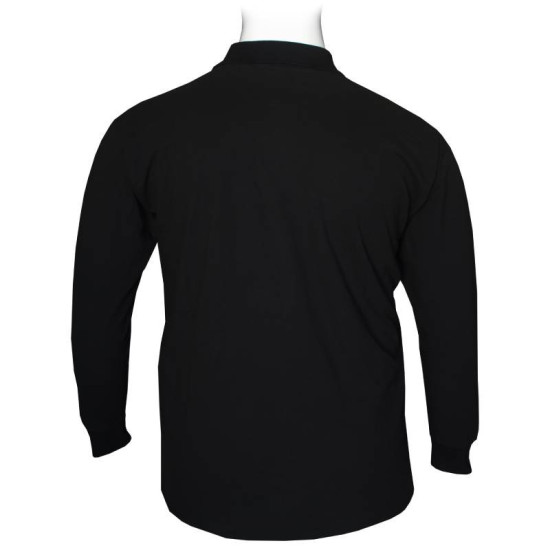 Polo πικέ μονόχρωμη με τσέπη - Black