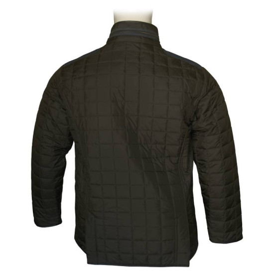 Καπιτονέ Jacket με Denim λεπτομέρειες - Dark Olive Green