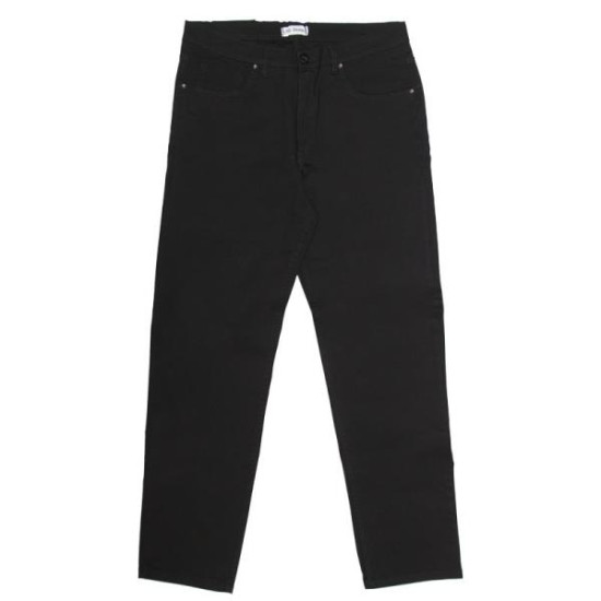 Καπαρτινέ ελαστικό χειμερινό πεντάτσεπο παντελόνι - ΜΑΥΡΟ