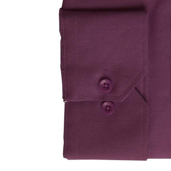 Πουκάμισο Petite Oxford μακρυμάνικο με γιακά τύπου Rex, της Leo Collection - East Side Violet