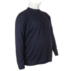 Βαμβακερό jacquard πλεκτό πουλόβερ της Leo Collection - Midnight Sax Blue