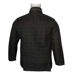 Καπιτονέ Jacket με Denim λεπτομέρειες - Black
