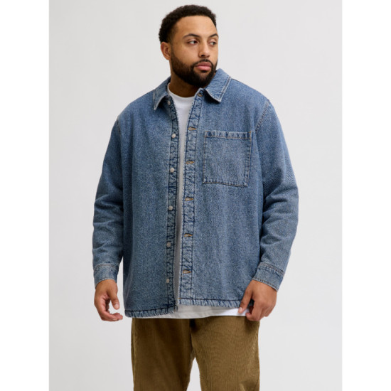 Overshirt denim πουκάμισο με επένδυση,