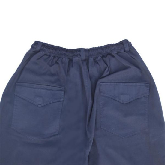 Χειμερινή παντελόνα καπαρτινέ ελαστική χωρίς τσέπη στο πλάι - ΜΠΛΕ