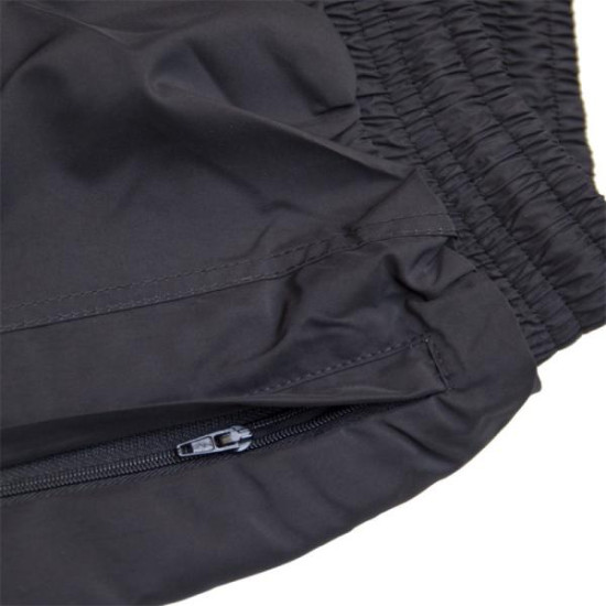 Μαγιό βερμούδα τριών τετάρτων με ρίγα και κεντητές λεπτομέρειες - ΜΑΥΡΟ