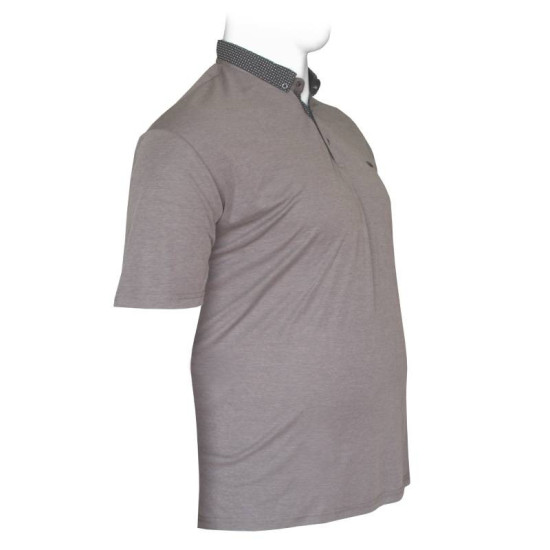 Polo pique μονόχρωμο με σχέδιο στο γιακά - Sand