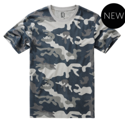 T-shirt από βαμβακερό μακό ύφασμα - Grey Camo