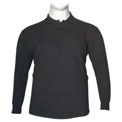 Polo πικέ μονόχρωμη με τσέπη - Anthracite