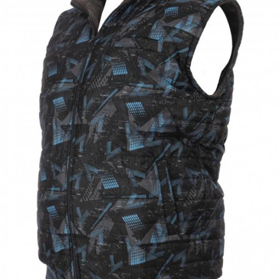 Γιλεκο καπιτονε αντιανεμικο με σταμπα - Anthracite/Blue sax