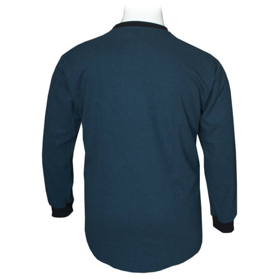 Βαμβακερή βαρύπλακη μπλούζα με λαιμόκοψη 