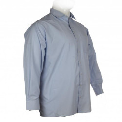 Πουκάμισο μονόχρωμο με μακρύ μανίκι - .ΣΙΕΛ