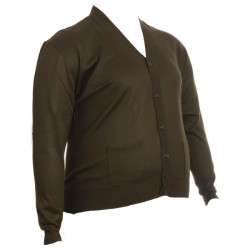 Λεπτή πλεκτή ζακέτα Blue Green - Dark Olive Green