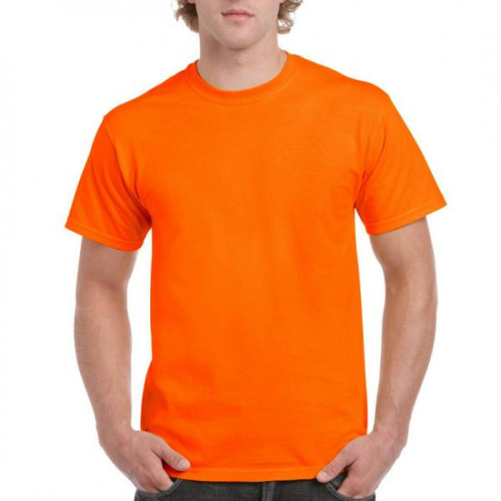 Μονόχρωμο βαμβακερό t-shirt - Safety Orange