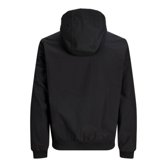 Αδιάβροχο Jacket Basic Softshell Hood,της Jack & Jones - Black Αδιάβροχο Jacket Basic Softshell Hood,της Jack & Jones - Black
