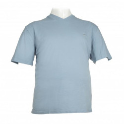 T-shirt  ve βαμβακερό με διακριτικό κέντημα - Nepal Blue