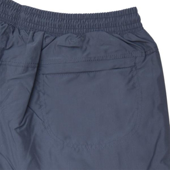 Μαγιό βερμούδα τριών τετάρτων με ρίγα και κεντητές λεπτομέρειες - ΜΠΛΕ